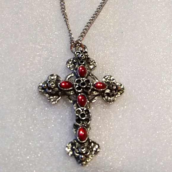 Jewelry - New Red Stone Cross
